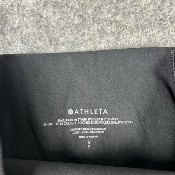Athleta Salutation Stash Pocket II 5" Shorts Women's Size Small High Rise Black - Picture 5 of 9